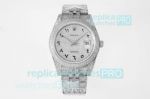 Iced Out Rolex Datejust Arabic Numerals Watch 41MM From TW Factory